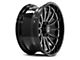 Axe Wheels Chronus Gloss Black Milled 8-Lug Wheel; 22x10; -19mm Offset (07-10 Silverado 2500 HD)