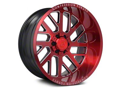 Axe Wheels AX2.2 Candy Red 8-Lug Wheel; 22x12; -44mm Offset (07-10 Silverado 3500 HD SRW)