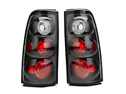 Altezza Tail Lights; Matte Black Housing; Clear Lens (03-06 Silverado 1500 Fleetside)