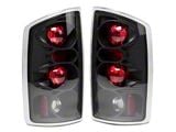 Euro Style Tail Lights; Black Housing; Smoked Lens (02-06 RAM 1500)