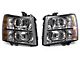 Euro Crystal Headlights; Chrome Housing; Clear Lens (07-13 Silverado 1500)