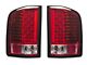 LED Tail Lights; Chrome Housing; Red/Clear Lens (07-13 Silverado 1500)