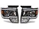 Raxiom Axial Series Headlights with LED Bar; Black Housing; Clear Lens (09-14 F-150 w/ Factory Halogen Headlights)