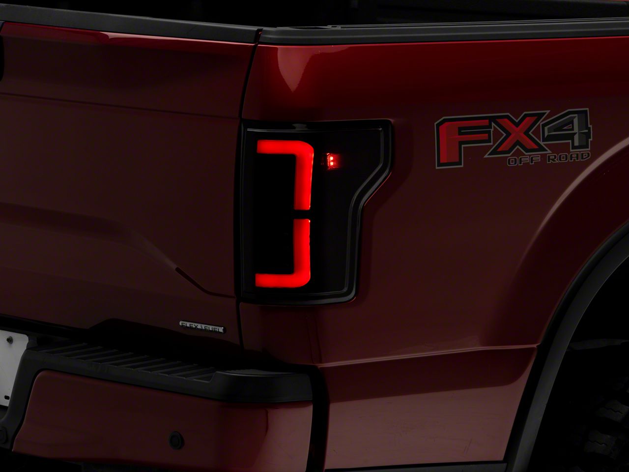 Raxiom F150 Axial Series LED Tail Lights; Black Housing; Smoked Lens