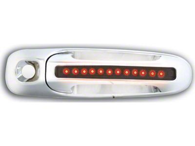 Front Chrome LED Door Handles; Red LED; Smoked Lens (02-06 RAM 1500)