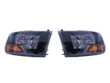 Raxiom Axial Series Euro Style Headlights with Single Bulb; Black Housing; Clear Lens (10-18 RAM 2500 w/ Factory Halogen Non-Projector Headlights)