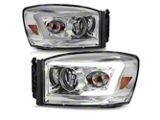 Raxiom Axial Series LED DRL Projector Headlights; Chrome Housing; Clear Lens (06-09 RAM 2500)