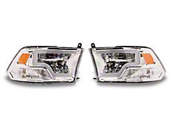 Raxiom Axial Series LED Headlights; Chrome Housing; Clear Lens (10-18 RAM 3500 w/ Factory Halogen Headlights)