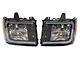 Raxiom Axial Series Headlights with LED Bar; Black Housing; Clear Lens (07-13 Sierra 1500)