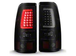 Raxiom Axial Series LED Tail Lights; Black Housing; Smoked Lens (03-06 Sierra 1500)