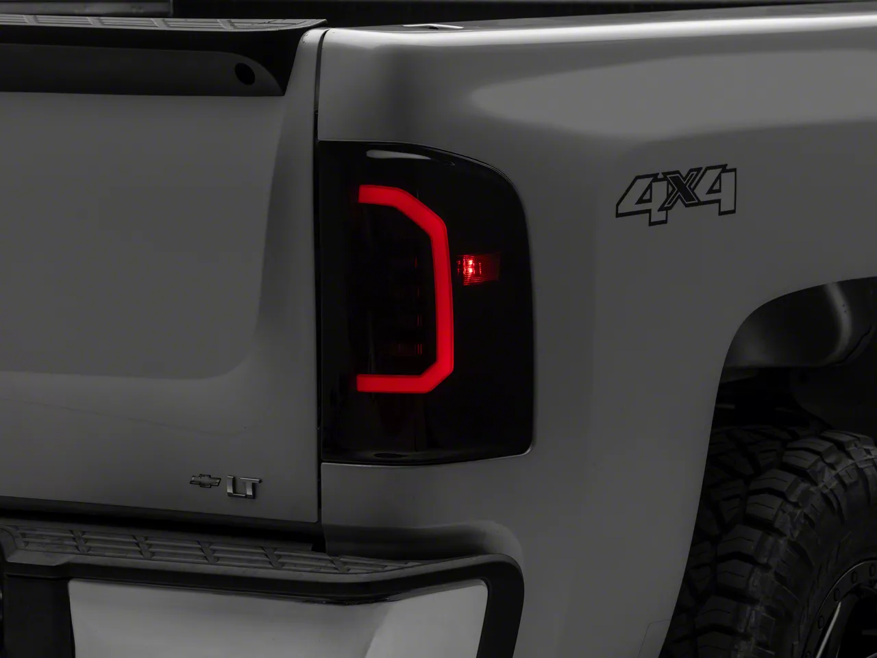 Raxiom Silverado 1500 Axial Series LED Tail Lights; Black Housing