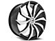 Azara AZA-507 Gloss Black and Machined 6-Lug Wheel; 32x10; 25mm Offset (23-25 Canyon)