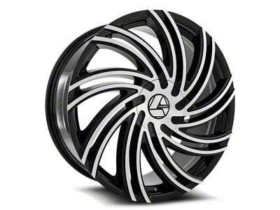 Azara AZA-514 Gloss Black and Machined 6-Lug Wheel; 22x9.5; 23mm Offset (23-25 Canyon)