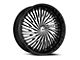 Azara AZA-526 Gloss Black and Machined 6-Lug Wheel; 22x9.5; 22mm Offset (23-25 Canyon)