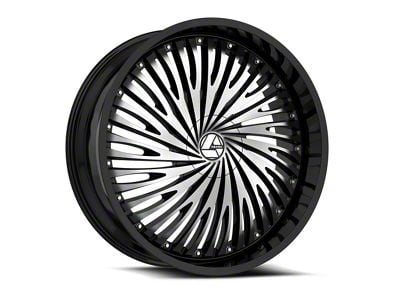 Azara AZA-526 Gloss Black and Machined 6-Lug Wheel; 24x9; 22mm Offset (23-25 Canyon)