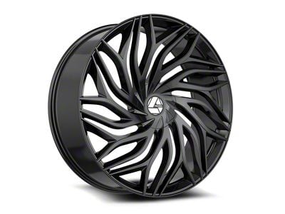 Azara AZA-537 Gloss Black 6-Lug Wheel; 22x9.5; 22mm Offset (23-25 Canyon)