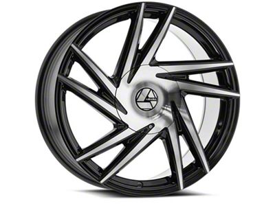 Azara AZA-529 Gloss Black and Machined 6-Lug Wheel; 22x9.5; 22mm Offset (23-25 Colorado)