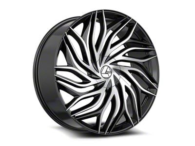 Azara AZA-537 Gloss Black and Machined 6-Lug Wheel; 30x9.5; 22mm Offset (23-25 Colorado)