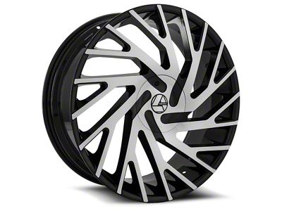 Azara AZA-505 Gloss Black and Machined 5-Lug Wheel; 18x8; 35mm Offset (87-90 Dakota)