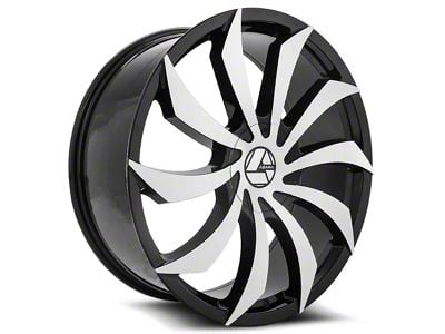 Azara AZA-507 Gloss Black and Machined 5-Lug Wheel; 18x8; 35mm Offset (87-90 Dakota)