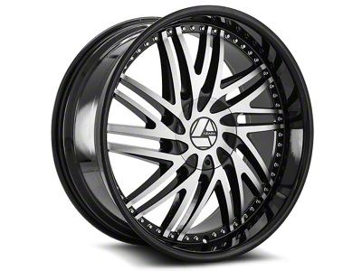 Azara AZA-509 Gloss Black and Machined 5-Lug Wheel; 18x8; 35mm Offset (87-90 Dakota)