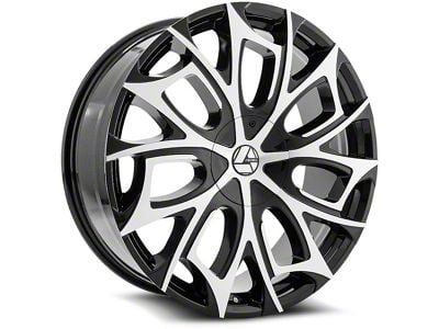 Azara AZA-512 Gloss Black and Machined 5-Lug Wheel; 18x8; 35mm Offset (87-90 Dakota)