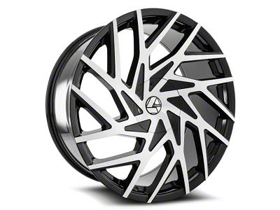 Azara AZA-518 Gloss Black and Machined 5-Lug Wheel; 20x8.5; 35mm Offset (87-90 Dakota)