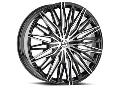 Azara AZA-522 Gloss Black and Machined 5-Lug Wheel; 18x8; 35mm Offset (87-90 Dakota)