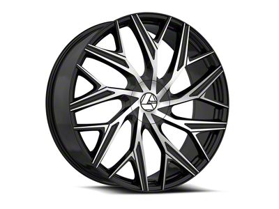 Azara AZA-527 Gloss Black and Machined 5-Lug Wheel; 18x8; 35mm Offset (87-90 Dakota)