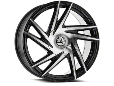 Azara AZA-529 Gloss Black and Machined 5-Lug Wheel; 18x8; 35mm Offset (87-90 Dakota)