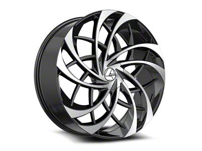 Azara AZA-540 Gloss Black and Machined 5-Lug Wheel; 18x8; 35mm Offset (87-90 Dakota)