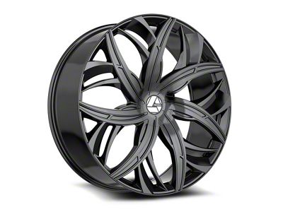 Azara AZA-541 Gloss Black 5-Lug Wheel; 18x8; 35mm Offset (87-90 Dakota)