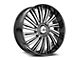 Azara AZX-102 Gloss Black and Machined 5-Lug Wheel; 18x8; 35mm Offset (87-90 Dakota)