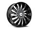 Azara AZX-102 Gloss Black 5-Lug Wheel; 18x8; 35mm Offset (87-90 Dakota)