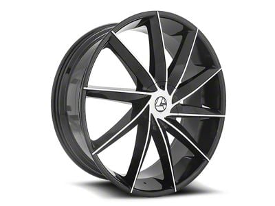 Azara AZA-506 Gloss Black and Machined 6-Lug Wheel; 30x9.5; 25mm Offset (21-24 F-150)