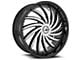 Azara AZA-508 Gloss Black and Machined 6-Lug Wheel; 32x10; 25mm Offset (21-24 F-150)