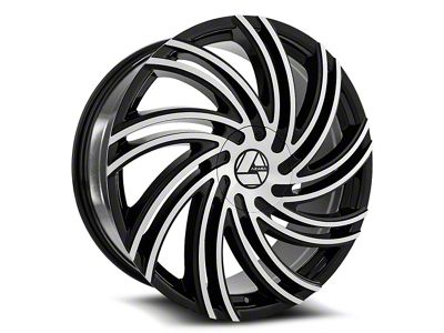 Azara AZA-514 Gloss Black and Machined 6-Lug Wheel; 22x9.5; 23mm Offset (21-24 F-150)