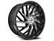 Azara AZA-516 Gloss Black and Machined 6-Lug Wheel; 24x9; 25mm Offset (21-24 F-150)