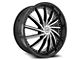 Azara AZA-517 Gloss Black and Machined 6-Lug Wheel; 24x9; 25mm Offset (21-24 F-150)