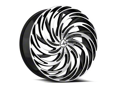 Azara AZA-531 Gloss Black and Machined 6-Lug Wheel; 30x9.5; 22mm Offset (21-24 F-150)