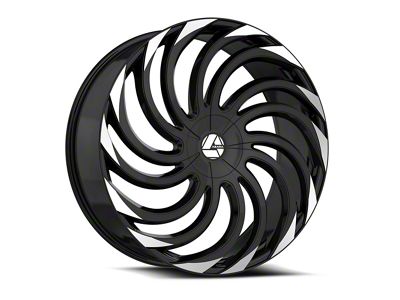 Azara AZA-534 Gloss Black and Machined 6-Lug Wheel; 30x9.5; 22mm Offset (21-24 F-150)