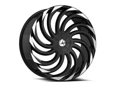 Azara AZA-534 Gloss Black and Machined 6-Lug Wheel; 30x9.5; 22mm Offset (09-14 F-150)