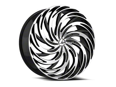 Azara AZA-531 Gloss Black and Machined 6-Lug Wheel; 30x9.5; 22mm Offset (07-13 Sierra 1500)