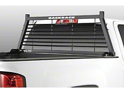 BackRack Louvered Headache Rack Frame with 31-Inch Wide Toolbox No Drill Installation Kit and Rear Bed Bar (17-24 F-250 Super Duty)