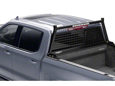 BackRack Safety Headache Rack Frame with 21-Inch Wide Toolbox No Drill Installation Kit and Rear Bed Bar (17-22 F-350 Super Duty)