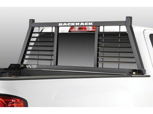 BackRack Half Louvered Headache Rack Frame with 21-Inch Wide Toolbox No Drill Installation Kit, Side Bed Rails for 21-Inch Wide Tool Box and Rear Bed Bar (07-13 Sierra 1500)