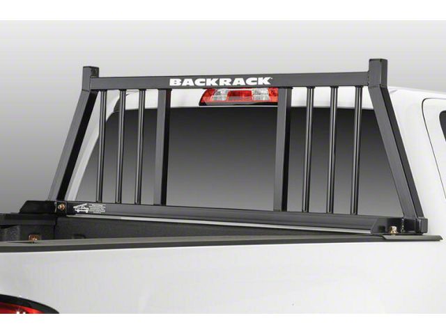 BackRack Three Round Headache Rack Frame with Standard No Drill Installation Kit and Standard Side Bed Rails (19-24 Sierra 1500)