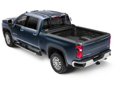 BackRack Headache Rack Frame with 21-Inch Wide Toolbox No Drill Installation Kit and Rear Bed Bar (20-24 Sierra 2500 HD)