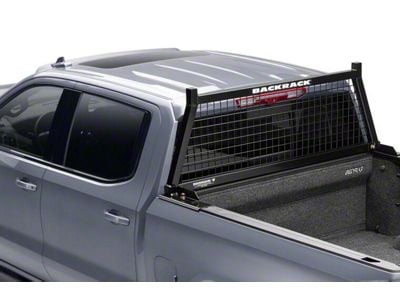 BackRack Safety Headache Rack Frame with 21-Inch Wide Toolbox No Drill Installation Kit and Rear Bed Bar (07-14 Silverado 3500 HD)