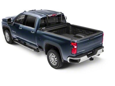 BackRack Short Headache Rack Frame with 31-Inch Wide Toolbox No Drill Installation Kit and Rear Bed Bar (15-19 Silverado 3500 HD)